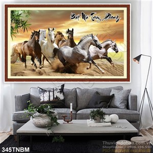 Tranh Bát Mã truy phong khổ lớn