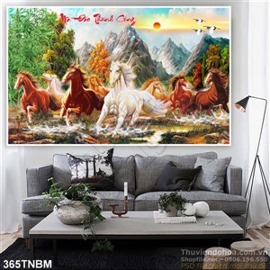 Tranh Bát Mã nghệ thuật trang trí