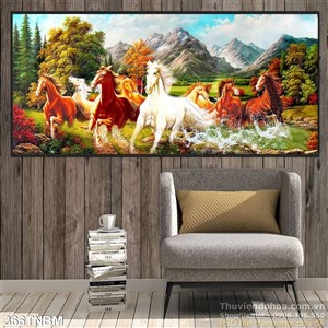 Tranh dán tường mã đáo thành công đẹp