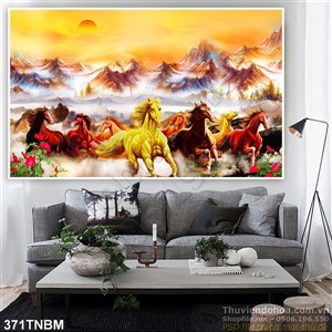 Tranh Ngựa 3D mã đáo