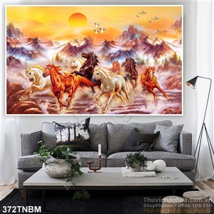 Tranh gạch men mã đáo thành công đẹp