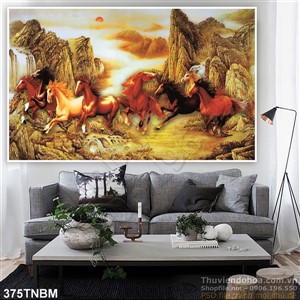 Tranh Ngựa thư pháp