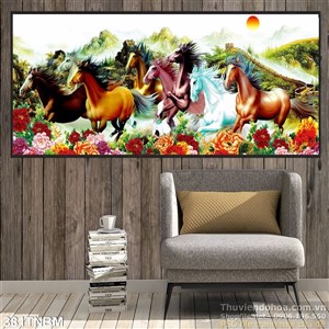 Tranh dán tường mã đáo đẹp