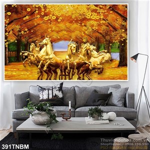 Tranh tượng Bát Mã và mùa thu vàng