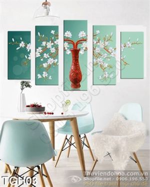 Tranh ghép hoa trang trí treo tường