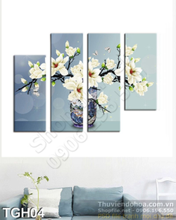 Tranh ghép hoa treo tường đẹp