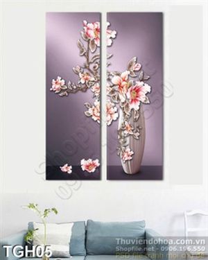 Tranh ghép hoa mẫu đơn đẹp