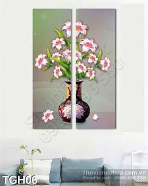 Tranh ghép hoa trang trí treo tường đẹp