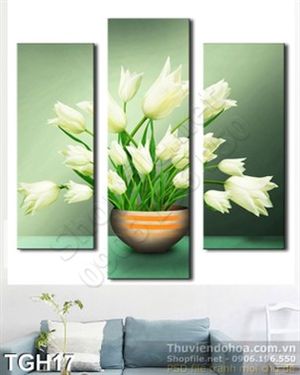 Tranh ghép hoa tulip đẹp