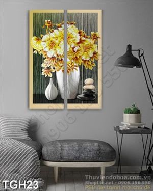 Tranh ghép hoa mẫu đơn đẹp