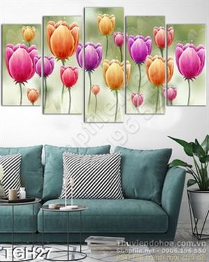 Tranh ghép hoa tulip đẹp