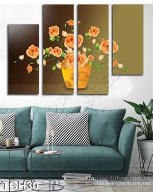 Tranh ghép hoa hồng trang trí đẹp