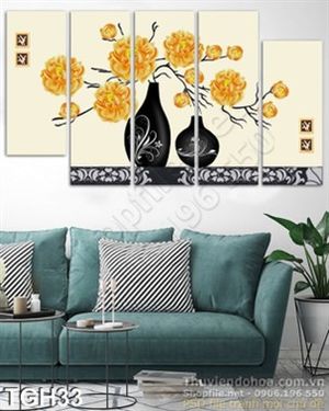 Tranh ghép hoa hồng vàng