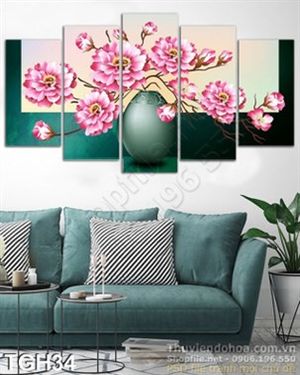 Tranh ghép hoa trang trí độc đáo