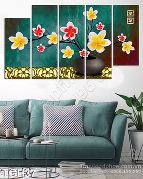 Tranh ghép hoa đại treo tường trang trí