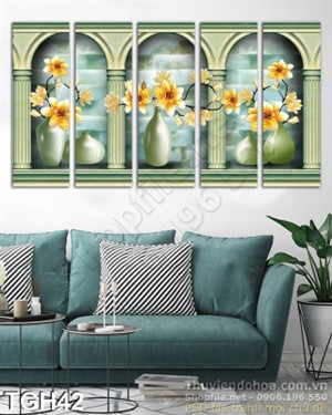 Tranh ghép hoa cổ điển