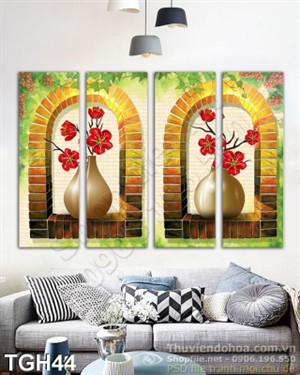 Tranh ghép hoa trang trí