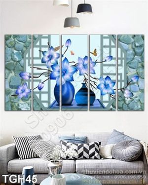 Tranh ghép hoa Ly trang trí