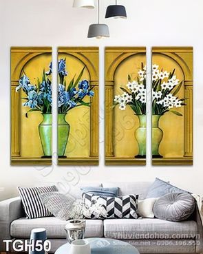 Tranh ghép hoa trang trí cổ điển