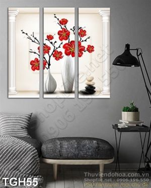 Tranh ghép hoa treo tường