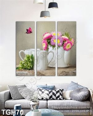Tranh ghép hoa Cúc trang trí