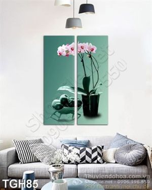 Tranh ghép hoa Lan treo tường
