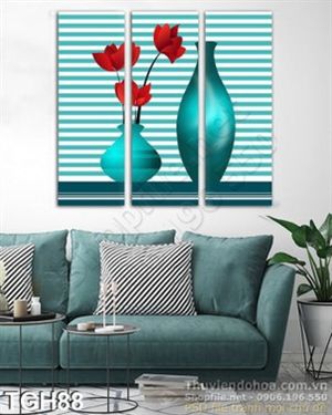 Tranh ghép hoa tulip nghệ thuật