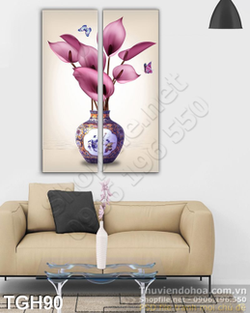 Tranh ghép hoa Vân Môn