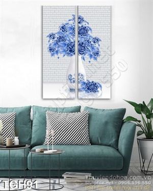 Tranh ghép hoa trang trí tường