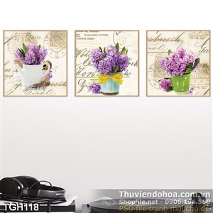 Tranh ghép psd bình hoa wall décor