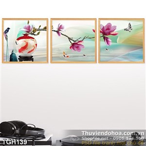 Tranh ghép in uv hoa sắc xảo