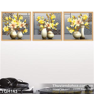 Tranh ghép hoa đẹp psd in uv chất lượng cao