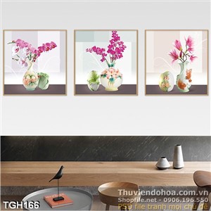 Tranh ghép hoa gốm sứ hiện đại