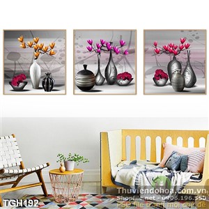 Tranh ghép bộ gốm sứ cổ đẹp in uv