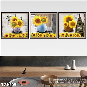 Tranh ghép hoa hướng dương