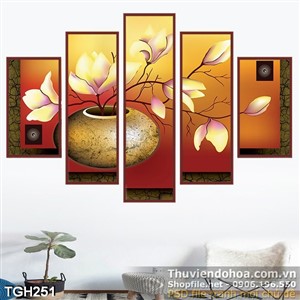 Tranh ghép cái bình cổ đẹp 3d