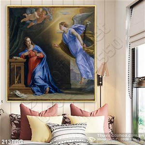 Tranh công giáo, sứ thần truyền tin cho Đức Mẹ