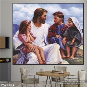 Tranh công giáo Chúa giê-su và trẻ em