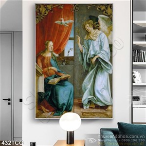 Tranh công giáo, sứ thần truyền tin cho Đức Mẹ