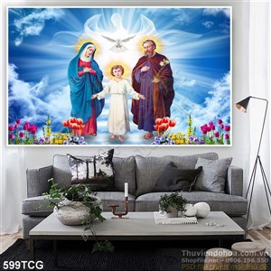 Tranh Mẹ maria và thánh Giu se