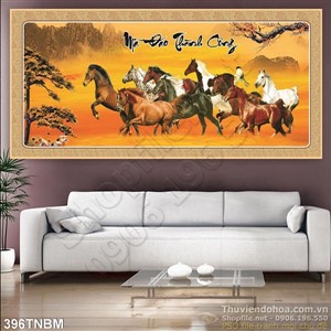 Tranh Ngựa psd phong thủy