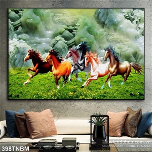 Tranh gạch 3D mã đáo thành công độc đáo