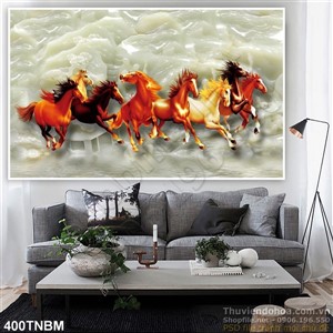 Tranh Ngựa psd trang trí tường