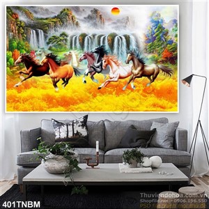 Tranh mã đáo thành công phong thủy