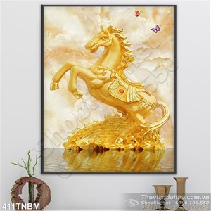 Tranh Ngựa vàng