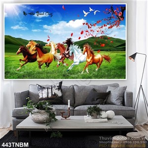 Tranh Bát Mã trang trí tết