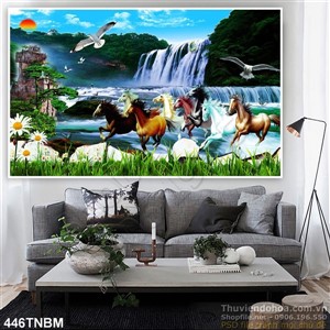 Tranh ngựa in 3D sắc nét