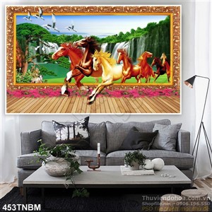 Tranh treo tường 3D mã đáo thành công