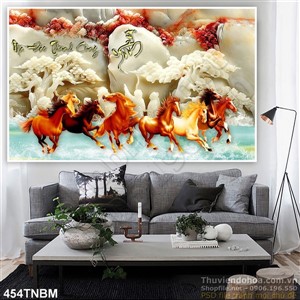 Tranh Ngựa phong thủy treo tường độc đáo