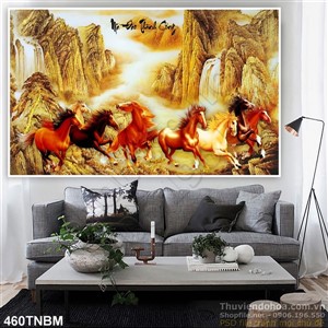 Mã đáo thành công psd treo tường phong thủy